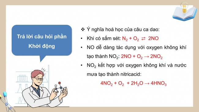 Soạn giáo án điện tử hóa học 11 CTST Bài 5: Một số hợp chất với oxygen của nitrogen