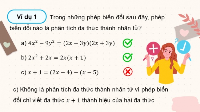 Soạn giáo án điện tử Toán 8 CD Chương 1 Bài 4: Vận dụng hằng đẳng thức vào phân tích đa thức thành nhân tử