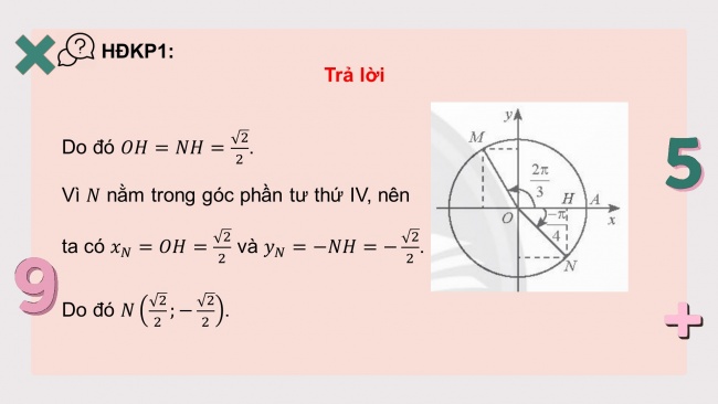 Soạn giáo án điện tử toán 11 CTST Bài 2: Giá trị lượng giác của một góc lượng giác