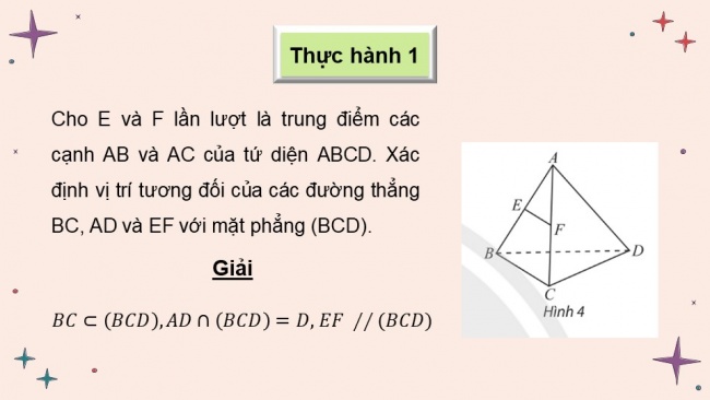 Soạn giáo án điện tử toán 11 CTST Bài 3: Đường thẳng và mặt phẳng song song