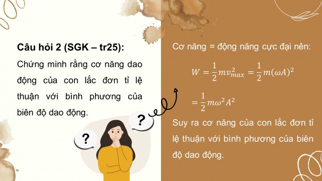 Soạn giáo án điện tử vật lí 11 Cánh diều Bài 3: Năng lượng trong dao động điều hoà