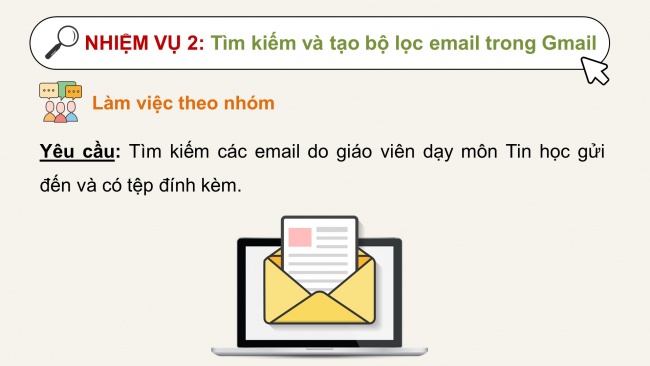 Soạn giáo án điện tử Tin học ứng dụng 11 Cánh diều Chủ đề C Bài 4: Thực hành một số tính năng hữu ích của dịch vụ thư điện tử