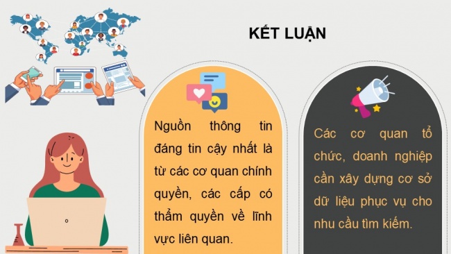 Soạn giáo án điện tử Tin học 8 CD Chủ đề C Bài 2: Khai thác thông tin số trong các hoạt động kinh tế xã hội