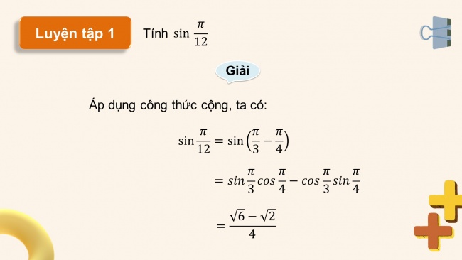 Soạn giáo án điện tử toán 11 Cánh diều Bài 2: Các phép biến đổi lượng giác