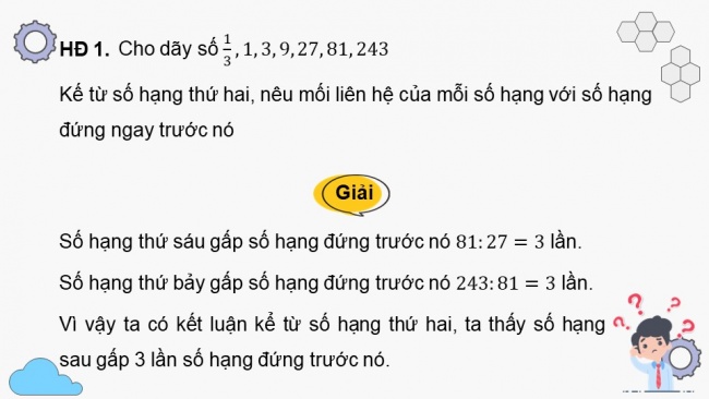 Soạn giáo án điện tử toán 11 Cánh diều Bài 3: Cấp số nhân