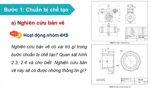 Soạn giáo án điện tử công nghệ cơ khí 11 Cánh diều Bài 2: Quy trình chế tạo cơ khí