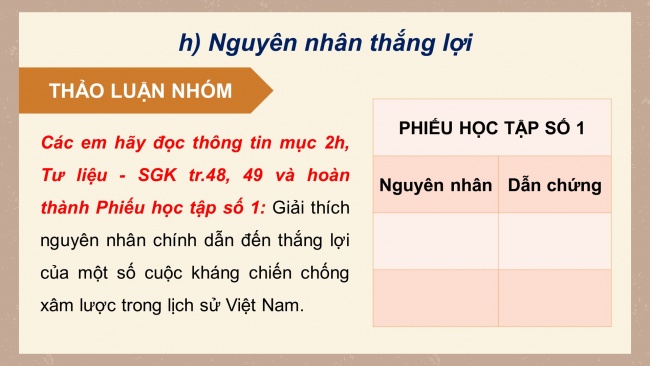 Soạn giáo án điện tử lịch sử 11 Cánh diều  Bài 7: Khái quát về chiến tranh bảo vệ Tổ quốc trong lịch sử Việt Nam (P2)