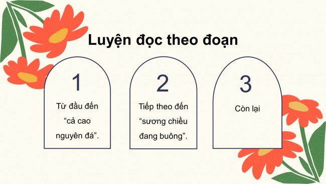 Soạn giáo án điện tử tiếng việt 4 CTST CĐ 3 Bài 8 Đọc: Những mùa hoa trên cao nguyên đá