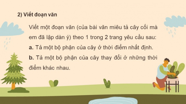 Soạn giáo án điện tử Tiếng Việt 4 CD Bài 6 Viết 1: Luyện tập tả cây cối