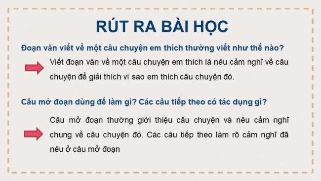 Soạn giáo án điện tử Tiếng Việt 4 CD Bài 8 Viết 1: Viết đoạn văn về một câu chuyện em thích