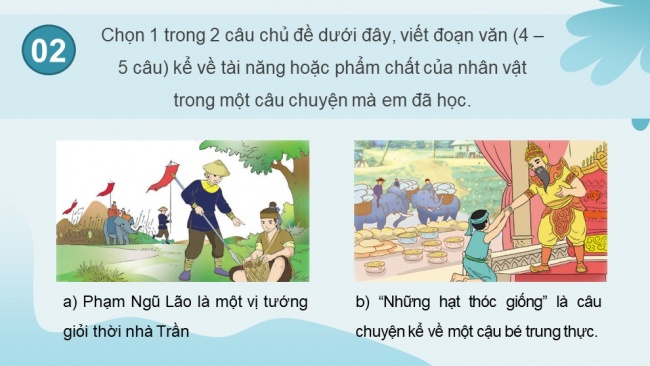 Soạn giáo án điện tử Tiếng Việt 4 CD Bài 8 Luyện từ và câu 2: Luyện tập về câu chủ đề của đoạn văn