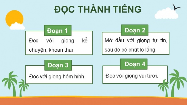 Soạn giáo án điện tử Tiếng Việt 4 CD Bài 9 Chia sẻ và Đọc 1: Đón Thần Mặt Trời