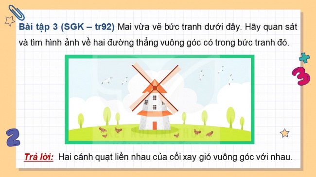 Soạn giáo án điện tử toán 4 KNTT Bài 27: Hai đường thẳng vuông góc