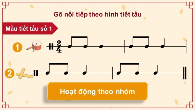 Soạn giáo án điện tử âm nhạc 4 KNTT Tiết 14: Ôn bài hát: Tết là Tết; Nhạc cụ: Thể hiện nhạc cụ gõ hoặc nhạc cụ giai điệu