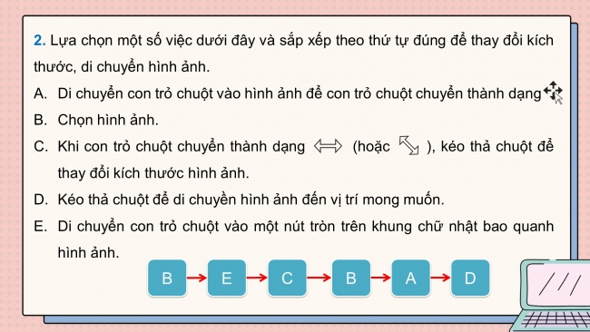 Soạn giáo án điện tử tin học 4 CTST Bài 8: Chèn hình ảnh, sao chép, di chuyển, xoá văn bản