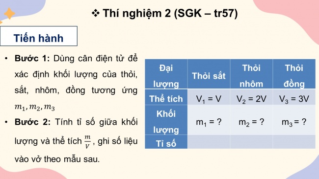 Soạn giáo án điện tử KHTN 8 KNTT Bài 13: Khối lượng riêng