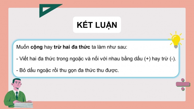 Soạn giáo án điện tử Toán 8 CTST Chương 1 Bài 2: Các phép toán với đa thức nhiều biến