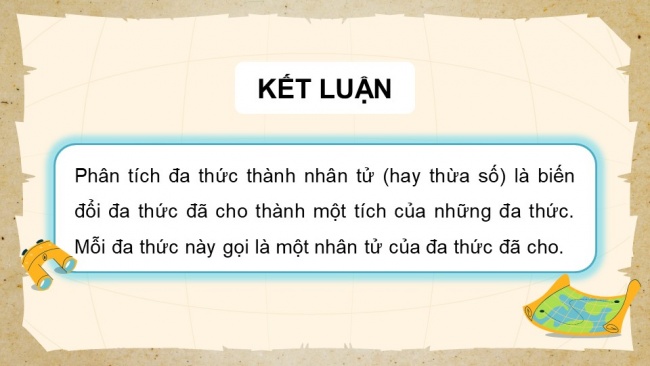 Soạn giáo án điện tử Toán 8 CTST Chương 1 Bài 4: Phân tích đa thức thành nhân tử