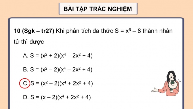 Soạn giáo án điện tử Toán 8 CTST: Bài tập cuối chương 1