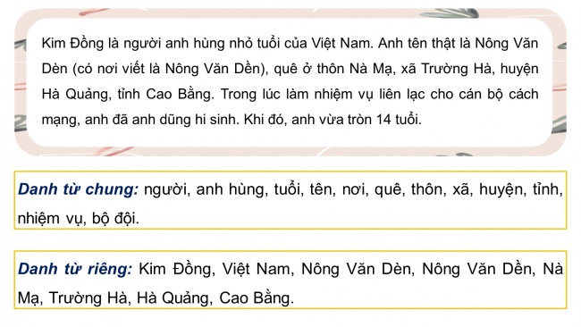 Soạn giáo án điện tử tiếng việt 4 KNTT Bài 3 Luyện từ và câu: Danh từ chung, danh từ riêng