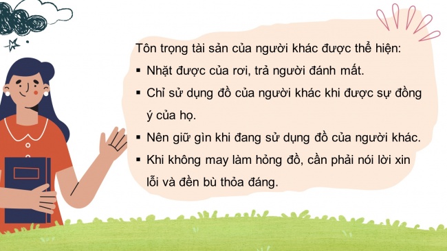 Soạn giáo án điện tử đạo đức 4 KNTT Bài 4: Tôn trọng tài sản của người khác