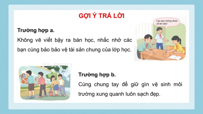 Soạn giáo án điện tử đạo đức 4 KNTT Bài 5: Bảo vệ của công