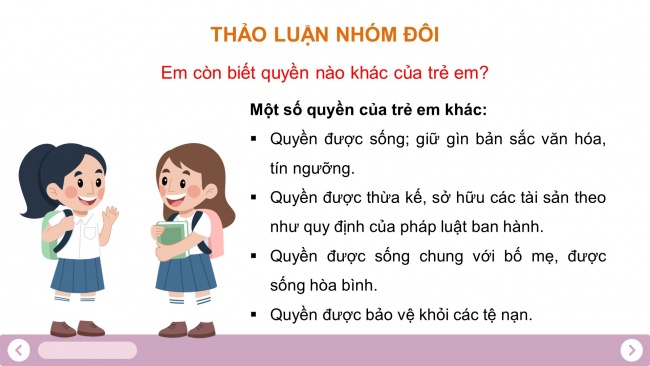 Soạn giáo án điện tử đạo đức 4 KNTT Bài 9: Quyền và bổn phận của trẻ em