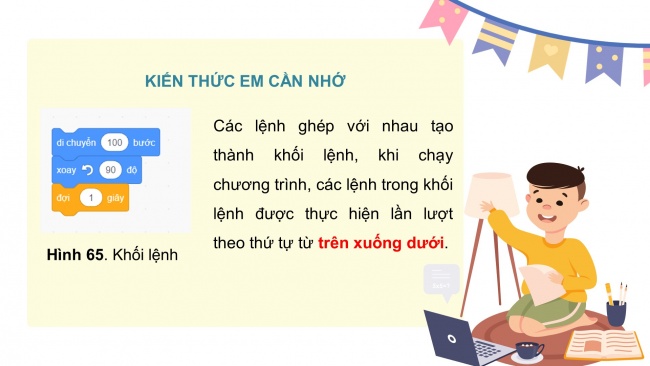 Soạn giáo án điện tử tin học 4 KNTT bài 14: Khám phá môi trường lập trình trực quan