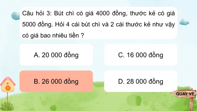 Soạn giáo án điện tử toán 4 CTST Bài 8: Bài toán giải bằng ba bước tính