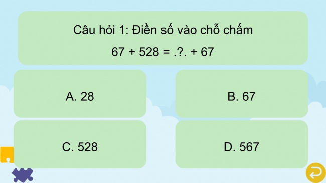 Soạn giáo án điện tử toán 4 CTST Bài 13: Tính chất giao hoán, tính chất kết hợp của phép