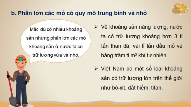 Soạn giáo án điện tử Địa lí 8 CTST Bài 4: Đặc điểm chung của tài nguyên khoáng sản, sử dụng hợp lí tài nguyên khoáng sản