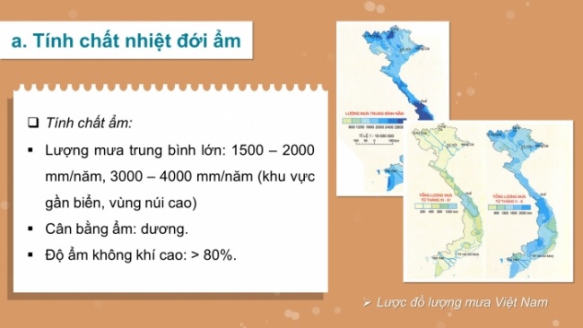 Soạn giáo án điện tử Địa lí 8 CTST Bài 6: Đặc điểm khí hậu