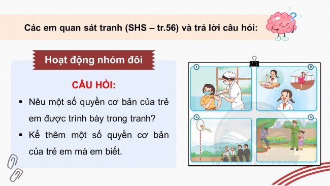 Soạn giáo án điện tử đạo đức 4 CTST bài 11: Quyền trẻ em