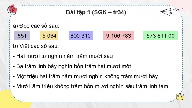 Soạn giáo án điện tử toán 4 cánh diều Bài 13: Viết số tự nhiên trong hệ thập phân