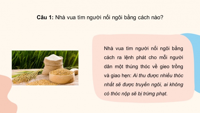 Soạn giáo án điện tử tiếng việt 4 cánh diều Bài 3 Đọc 3: Những hạt thóc giống