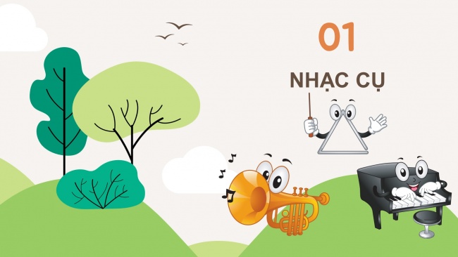 Soạn giáo án điện tử âm nhạc 4 cánh diều Tiết 3: Nhạc cụ: Nhạc cụ thể hiện tiết tấu, Nhạc cụ thể hiện giai điệu; Thường thức âm nhạc - Tìm hiểu nhạc cụ: Đàn nhị