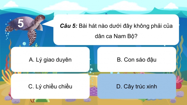 Soạn giáo án điện tử âm nhạc 4 cánh diều Tiết 7: Nhạc cụ: Nhạc cụ thể hiện tiết tấu, Nhạc cụ thể hiện giai điệu; Thường thức âm nhạc - Hình thức biểu diễn: đơn ca, song ca, tốp ca, đồng ca