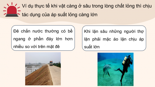 Soạn giáo án điện tử KHTN 8 KNTT Bài 16: Áp suất chất lỏng. Áp suất khí quyển