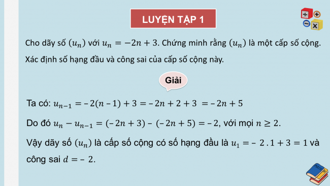 Soạn giáo án điện tử toán 11 KNTT Bài 6: Cấp số cộng