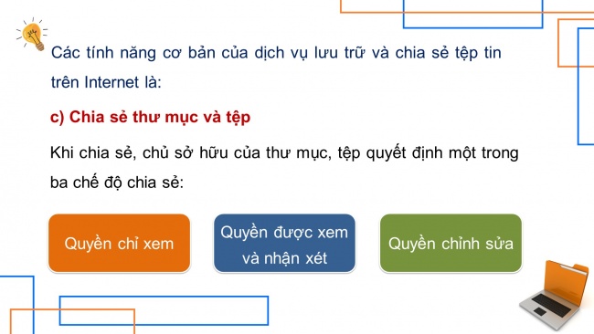 Soạn giáo án điện tử khoa học máy tính 11 KNTT Bài 6: Lưu trữ và chia sẻ tệp tin trên Internet