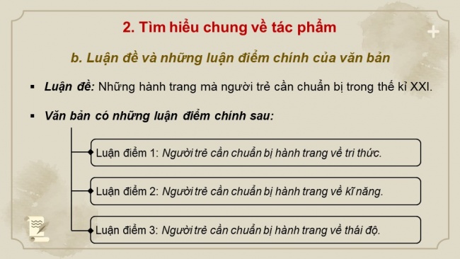 Soạn giáo án điện tử ngữ văn 11 CTST Bài 2 Đọc 2: Người trẻ và những hành trang vào thế kỉ XXI