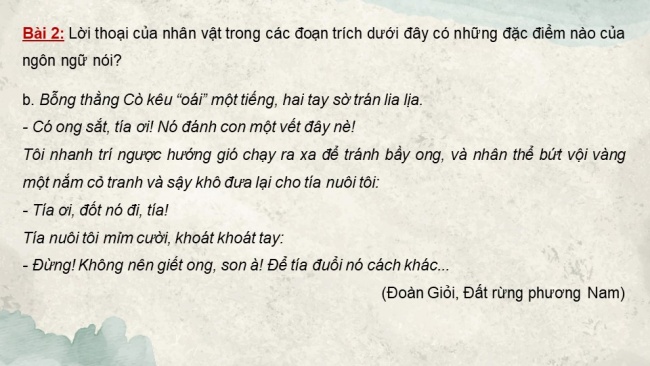 Soạn giáo án điện tử ngữ văn 11 CTST Bài 3 TH tiếng Việt: Đặc điểm cơ bản của ngôn ngữ nói