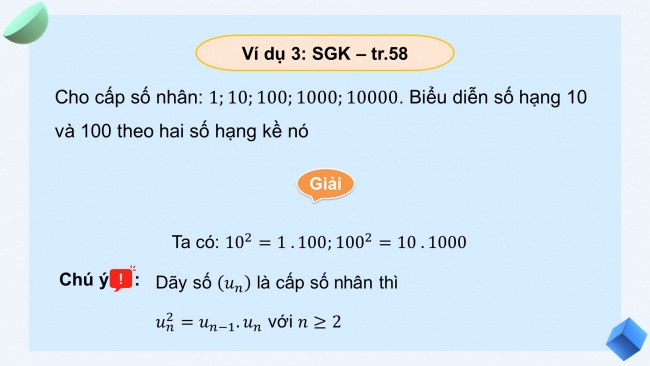 Soạn giáo án điện tử toán 11 CTST Bài 3: Cấp số nhân