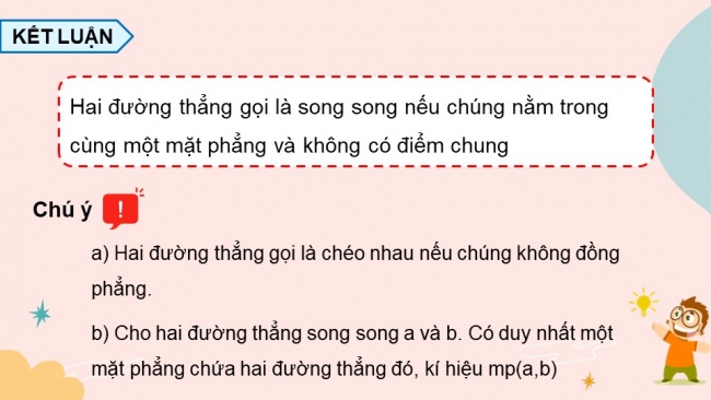 Soạn giáo án điện tử toán 11 CTST Bài 2: Hai đường thẳng song song