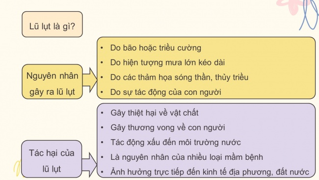 Soạn giáo án điện tử Ngữ văn 8 CD Bài 3 Đọc 3: Lũ lụt là gì? - Nguyên nhân và tác hại