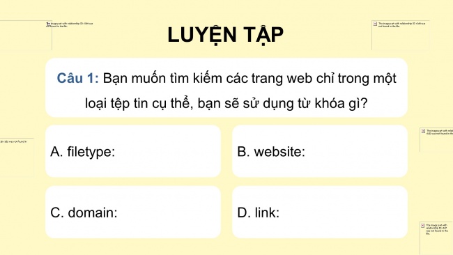 Soạn giáo án điện tử Tin học ứng dụng 11 Cánh diều Chủ đề C Bài 2: Thực hành một số tính năng hữu ích của máy tìm kiếm