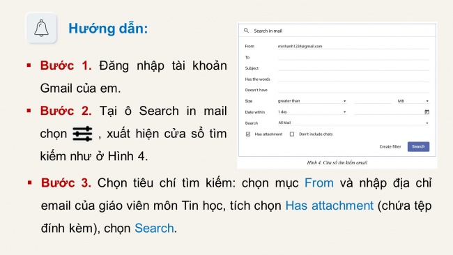 Soạn giáo án điện tử Tin học ứng dụng 11 Cánh diều Chủ đề C Bài 4: Thực hành một số tính năng hữu ích của dịch vụ thư điện tử