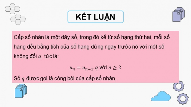 Soạn giáo án điện tử toán 11 Cánh diều Bài 3: Cấp số nhân