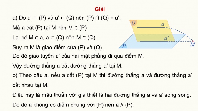 Soạn giáo án điện tử toán 11 Cánh diều Bài 3: Đường thẳng và mặt phẳng song song