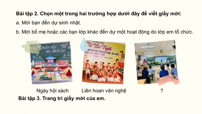 Soạn giáo án điện tử tiếng việt 4 CTST CĐ 3 Bài 4 Viết: Viết giấy mời